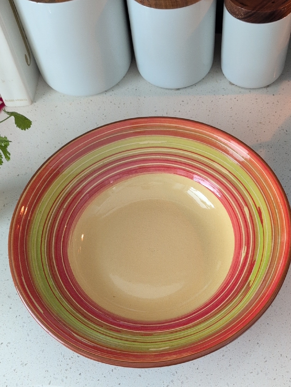 Pier 1 Ceramic Large Pasta Serving Bowl Orange - Picture 3 of 7